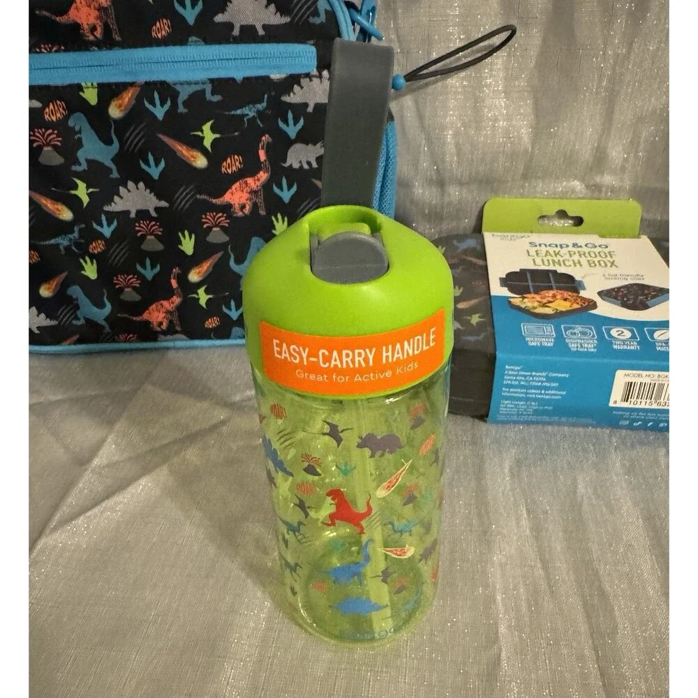 Bentgo Kids 3-Piece Lunch Set, Water Bottle, Lunch box, Insulated Lunch Bag.